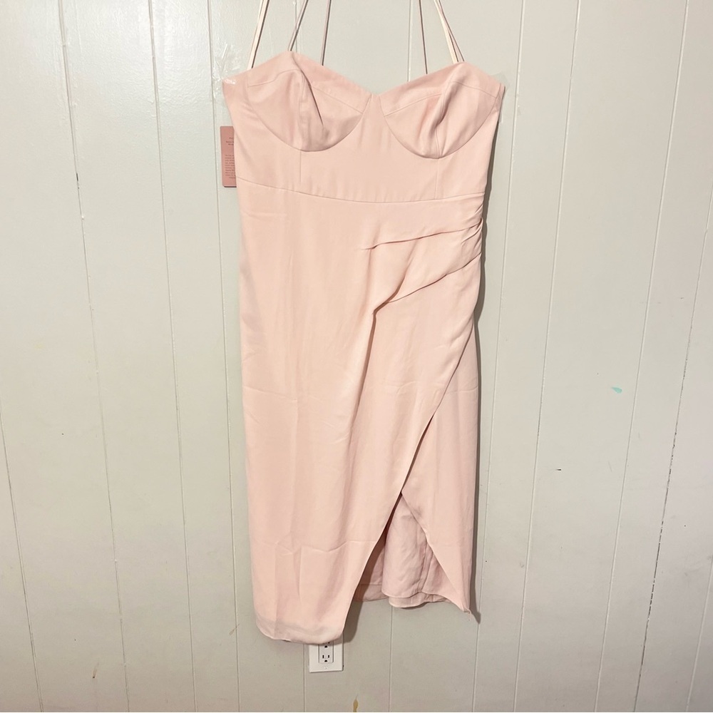 Anthropologie BHLDN Emanuelle Georgette Dust Pink  Midi Dress Size 22 NWT